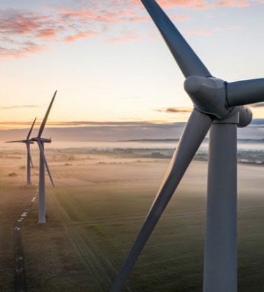 Wind turbines in the countryside